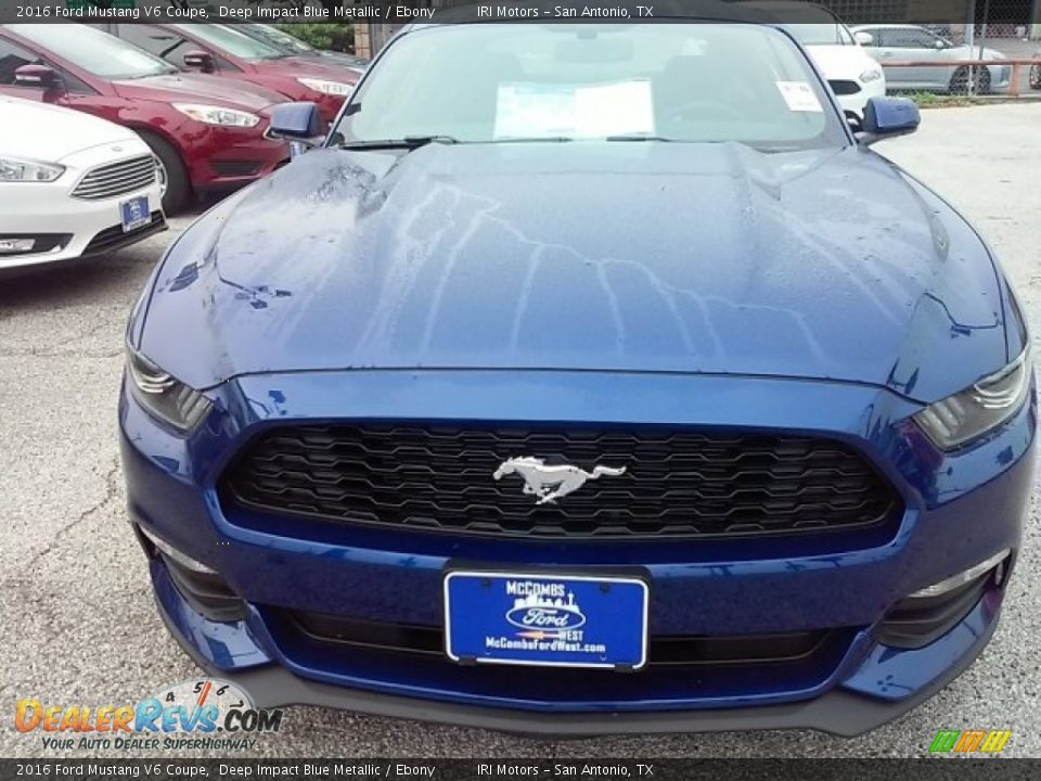 2016 Ford Mustang V6 Coupe Deep Impact Blue Metallic / Ebony Photo #6