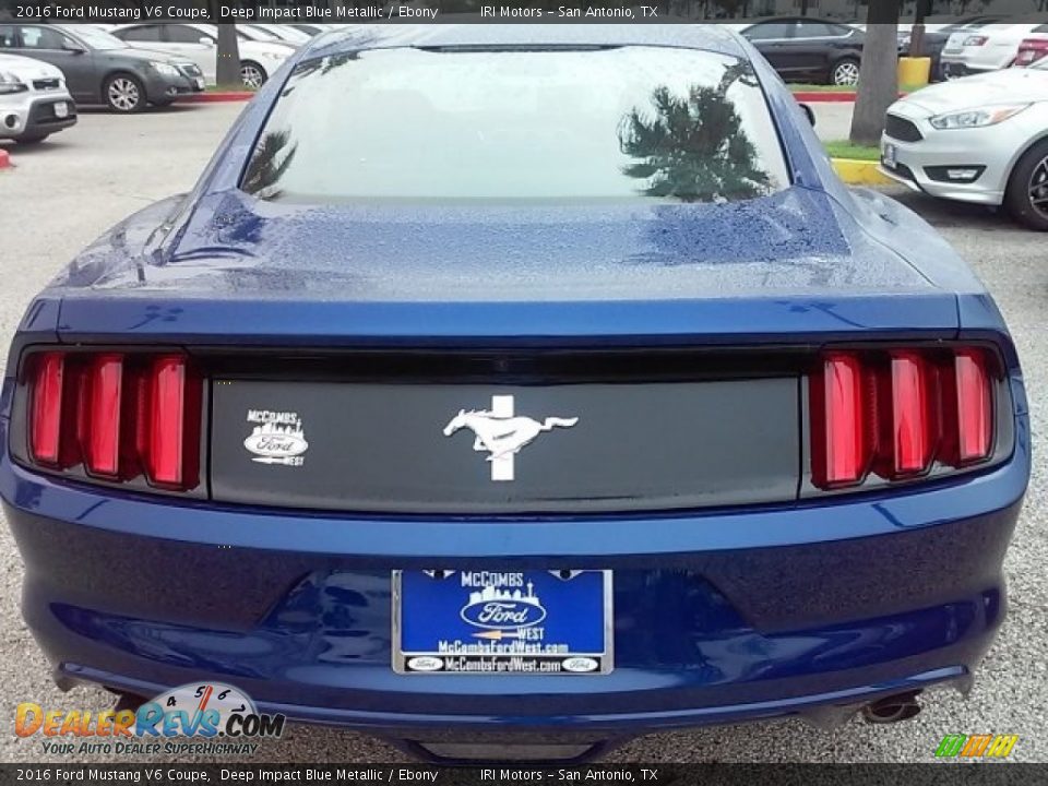 2016 Ford Mustang V6 Coupe Deep Impact Blue Metallic / Ebony Photo #11