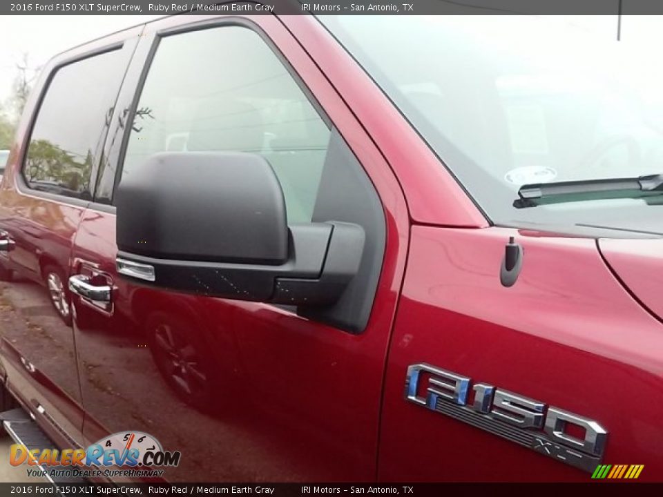 2016 Ford F150 XLT SuperCrew Ruby Red / Medium Earth Gray Photo #7