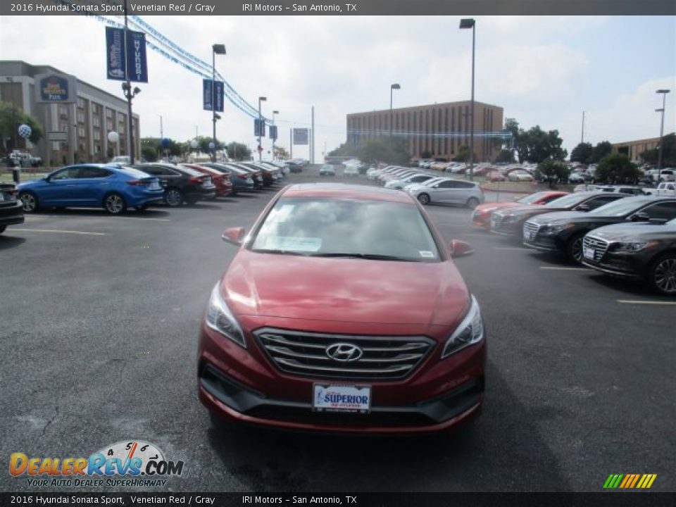 2016 Hyundai Sonata Sport Venetian Red / Gray Photo #2