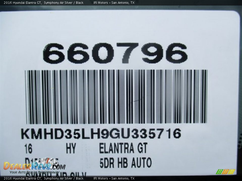2016 Hyundai Elantra GT Symphony Air Silver / Black Photo #20