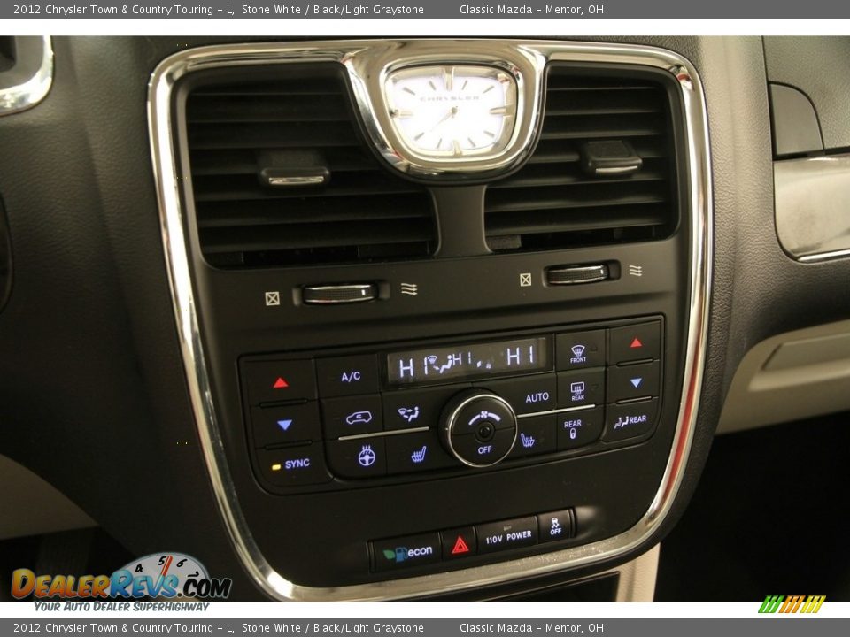 2012 Chrysler Town & Country Touring - L Stone White / Black/Light Graystone Photo #10