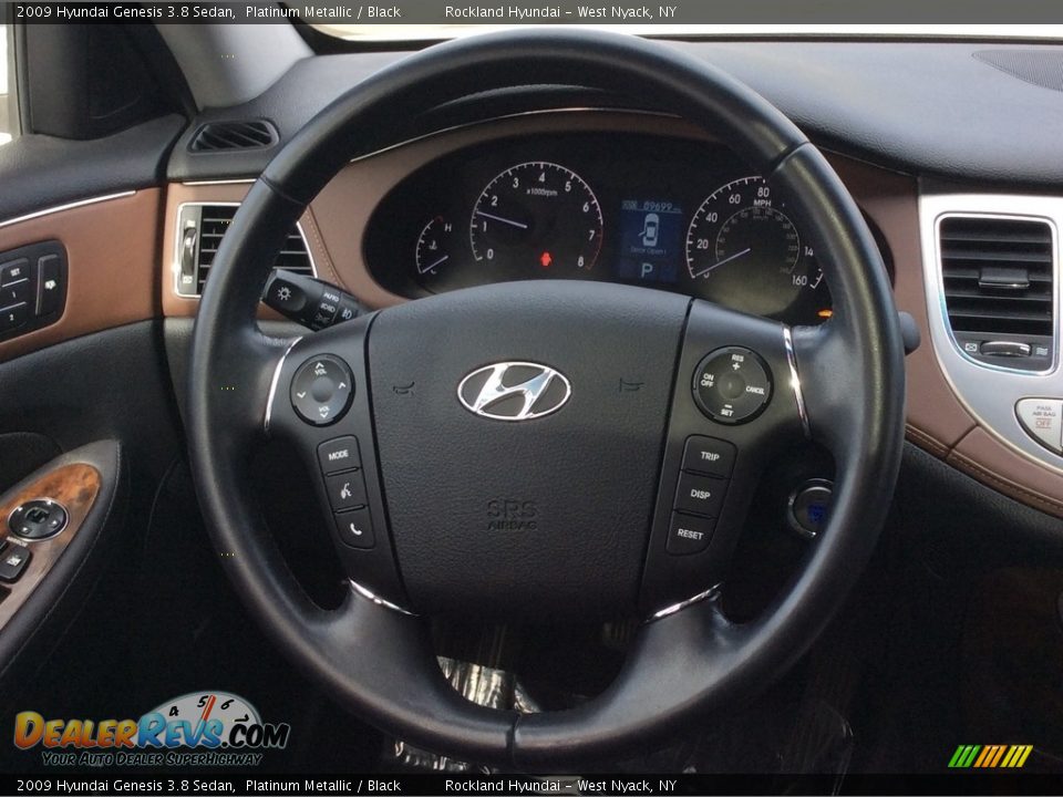 2009 Hyundai Genesis 3.8 Sedan Platinum Metallic / Black Photo #17