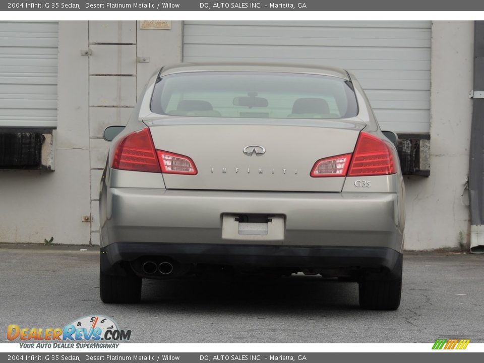 2004 Infiniti G 35 Sedan Desert Platinum Metallic / Willow Photo #10