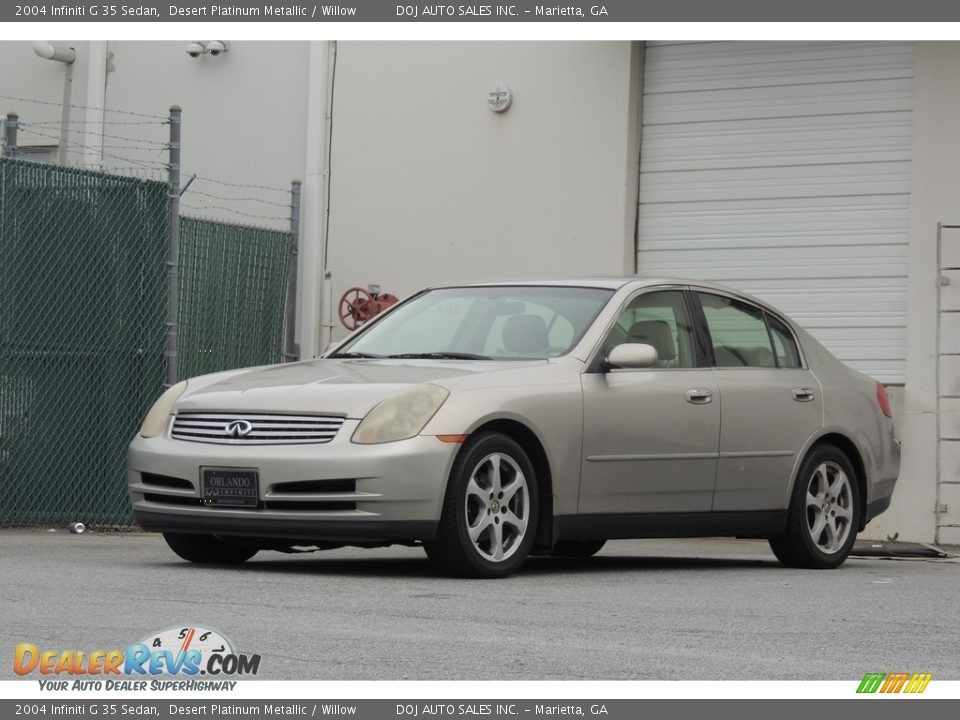 2004 Infiniti G 35 Sedan Desert Platinum Metallic / Willow Photo #31