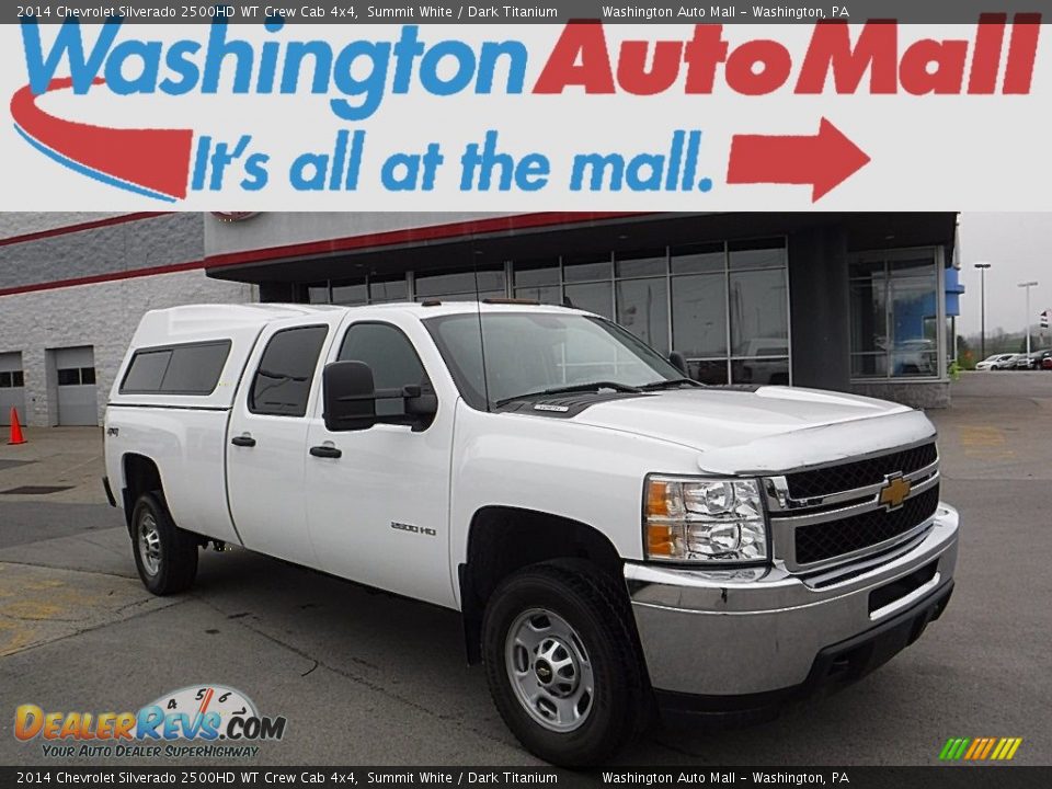 2014 Chevrolet Silverado 2500HD WT Crew Cab 4x4 Summit White / Dark Titanium Photo #1