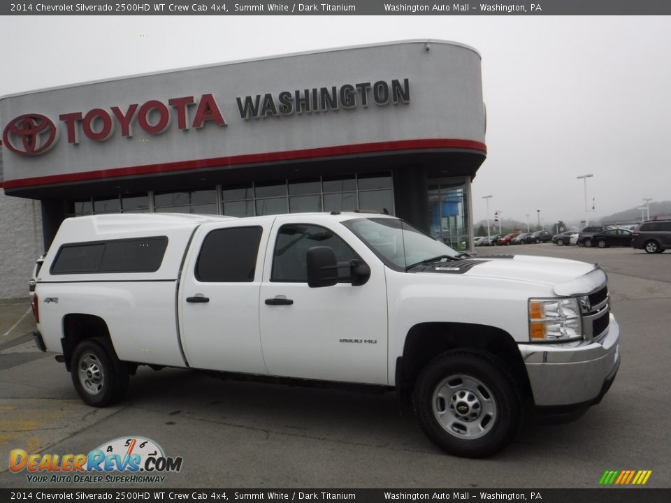 2014 Chevrolet Silverado 2500HD WT Crew Cab 4x4 Summit White / Dark Titanium Photo #2