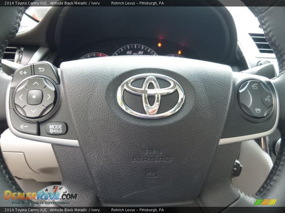2014 Toyota Camry XLE Attitude Black Metallic / Ivory Photo #21