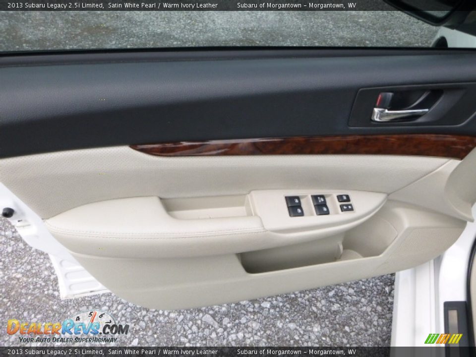 2013 Subaru Legacy 2.5i Limited Satin White Pearl / Warm Ivory Leather Photo #15