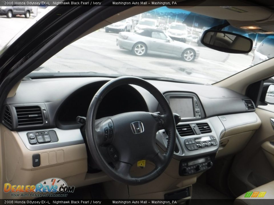 2008 Honda Odyssey EX-L Nighthawk Black Pearl / Ivory Photo #13