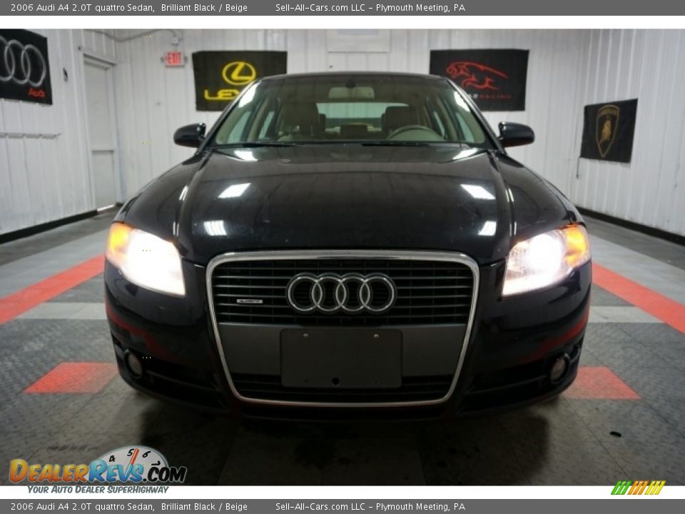 2006 Audi A4 2.0T quattro Sedan Brilliant Black / Beige Photo #4