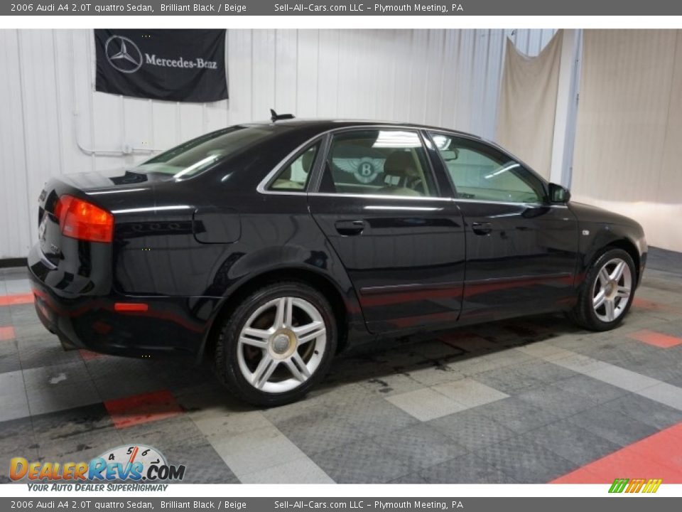 2006 Audi A4 2.0T quattro Sedan Brilliant Black / Beige Photo #7