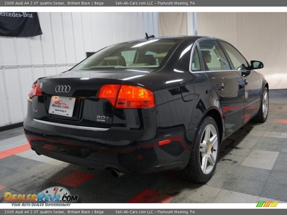 2006 Audi A4 2.0T quattro Sedan Brilliant Black / Beige Photo #8