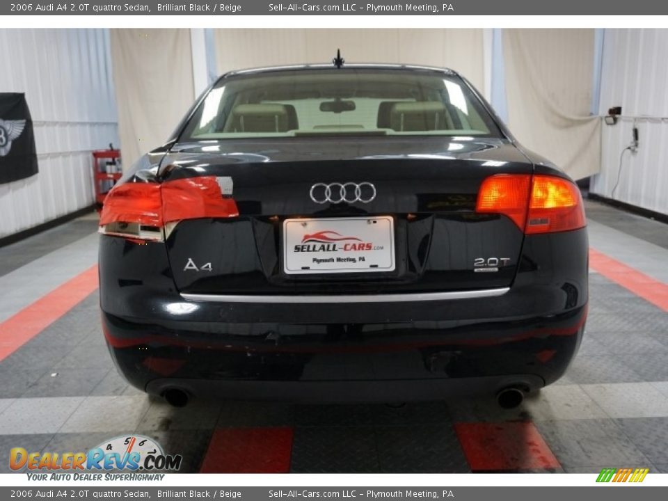 2006 Audi A4 2.0T quattro Sedan Brilliant Black / Beige Photo #9
