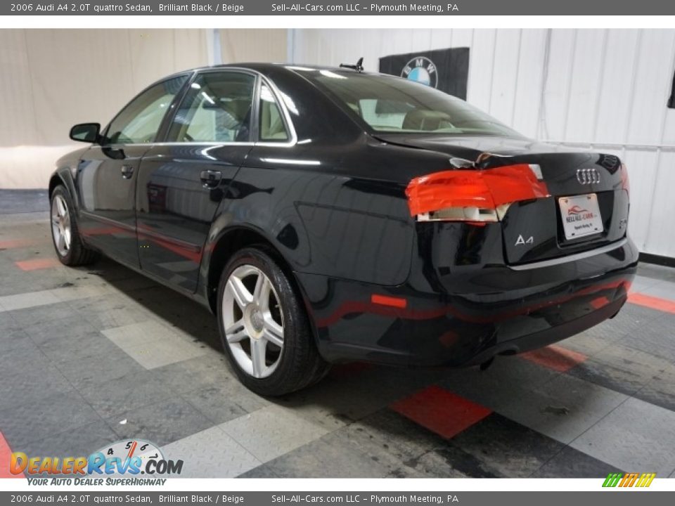 2006 Audi A4 2.0T quattro Sedan Brilliant Black / Beige Photo #10