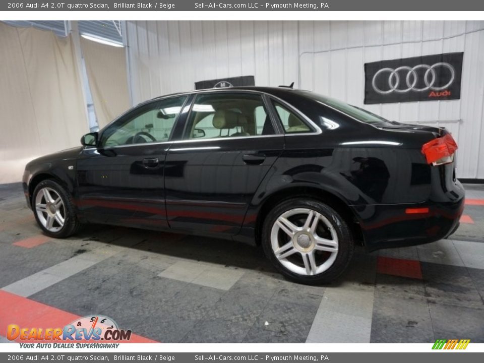 2006 Audi A4 2.0T quattro Sedan Brilliant Black / Beige Photo #11