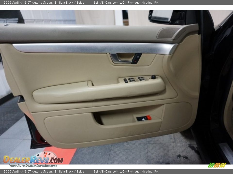 2006 Audi A4 2.0T quattro Sedan Brilliant Black / Beige Photo #12