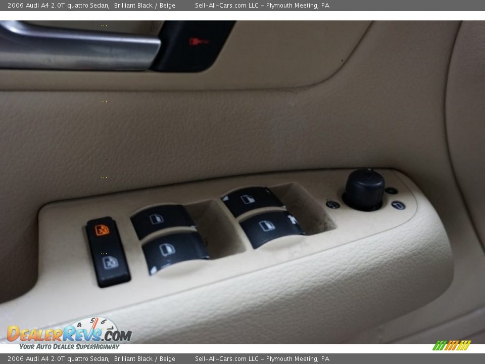 2006 Audi A4 2.0T quattro Sedan Brilliant Black / Beige Photo #13