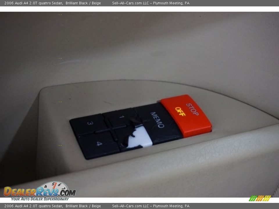 2006 Audi A4 2.0T quattro Sedan Brilliant Black / Beige Photo #14