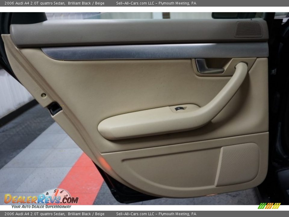 2006 Audi A4 2.0T quattro Sedan Brilliant Black / Beige Photo #16