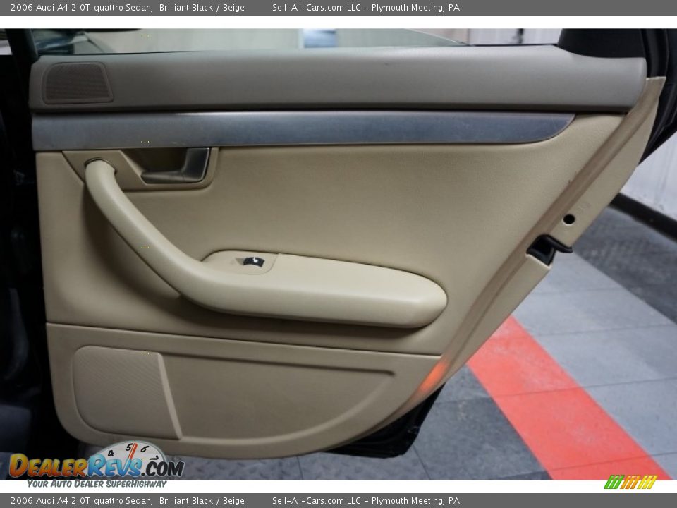 2006 Audi A4 2.0T quattro Sedan Brilliant Black / Beige Photo #17