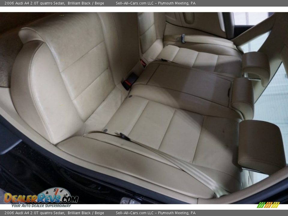 2006 Audi A4 2.0T quattro Sedan Brilliant Black / Beige Photo #23