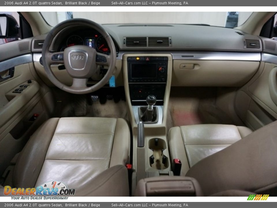 2006 Audi A4 2.0T quattro Sedan Brilliant Black / Beige Photo #27