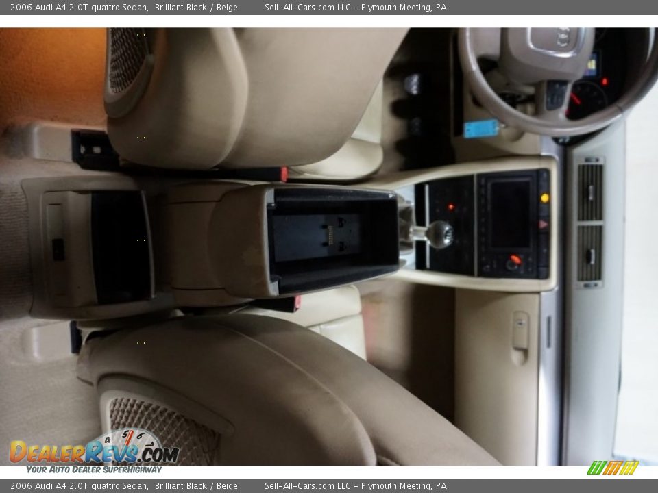 2006 Audi A4 2.0T quattro Sedan Brilliant Black / Beige Photo #28