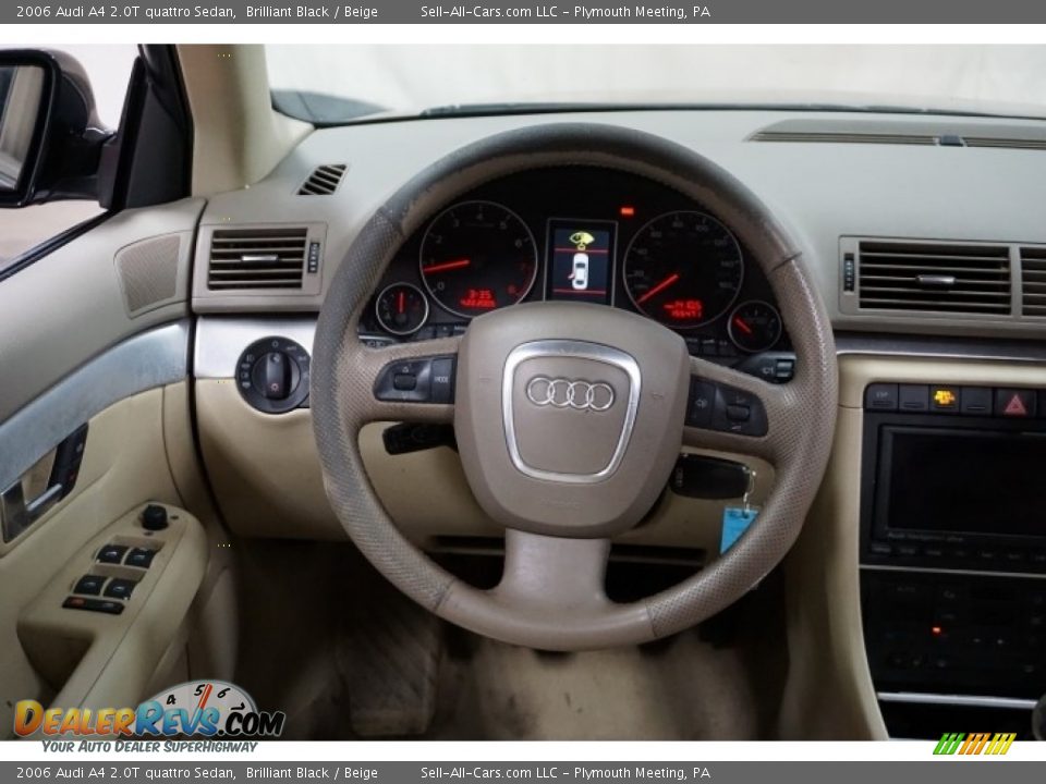 2006 Audi A4 2.0T quattro Sedan Brilliant Black / Beige Photo #30