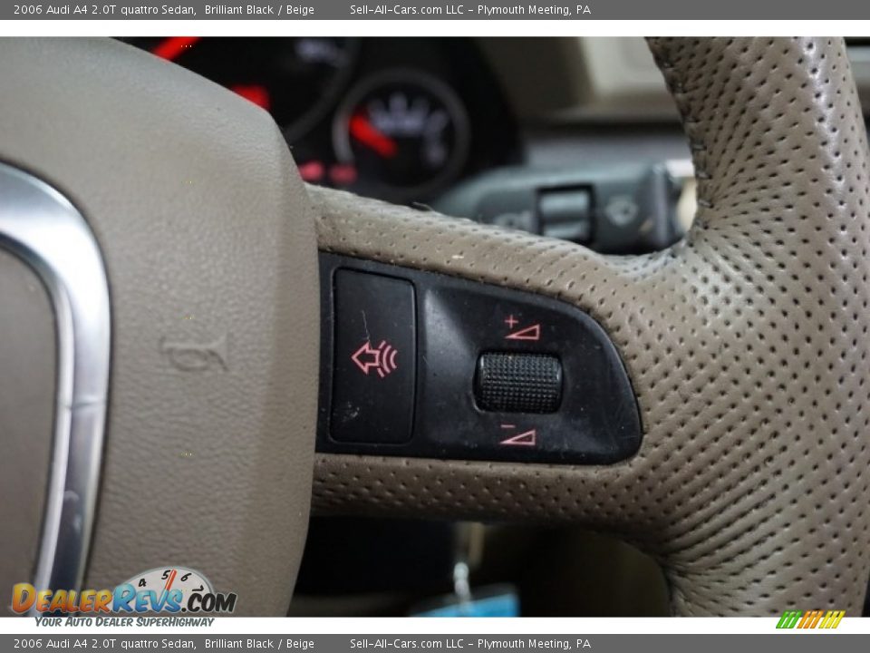 2006 Audi A4 2.0T quattro Sedan Brilliant Black / Beige Photo #32