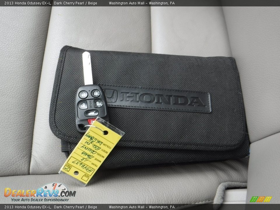 2013 Honda Odyssey EX-L Dark Cherry Pearl / Beige Photo #23