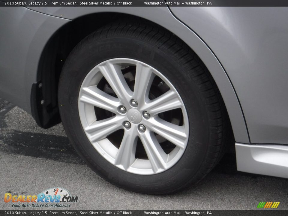 2010 Subaru Legacy 2.5i Premium Sedan Steel Silver Metallic / Off Black Photo #3