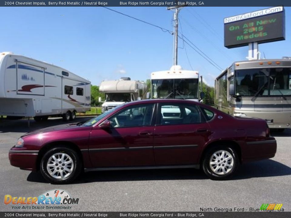 2004 Chevrolet Impala Berry Red Metallic / Neutral Beige Photo #2
