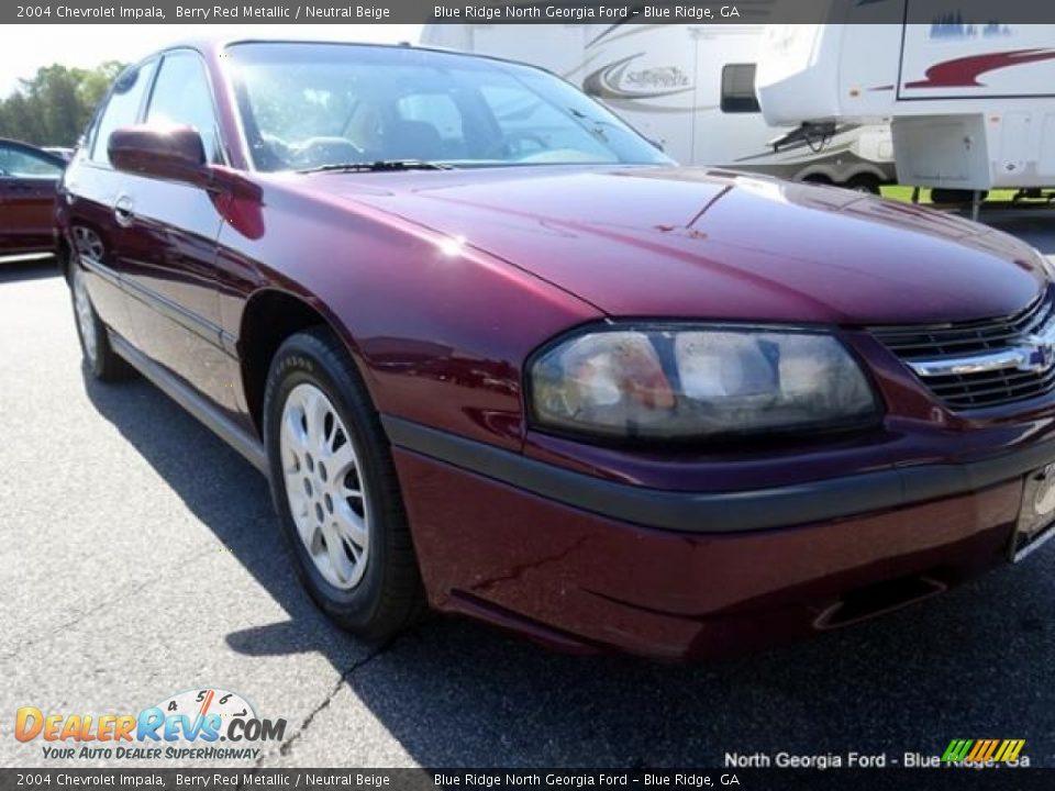 2004 Chevrolet Impala Berry Red Metallic / Neutral Beige Photo #26