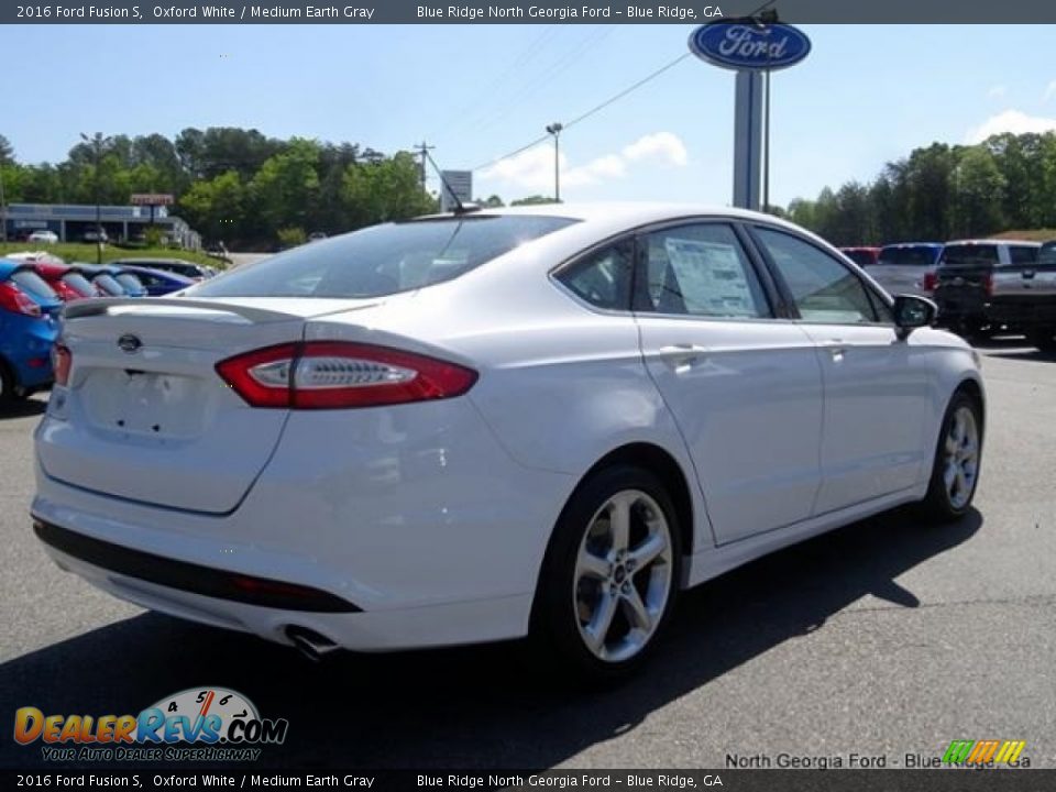2016 Ford Fusion S Oxford White / Medium Earth Gray Photo #5