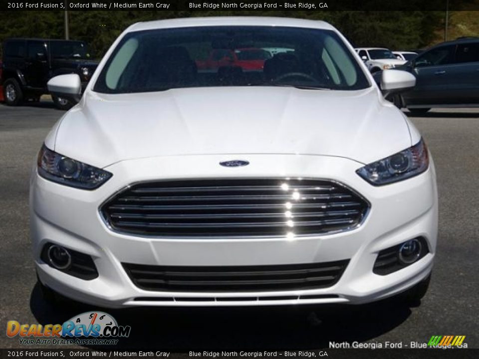 2016 Ford Fusion S Oxford White / Medium Earth Gray Photo #8
