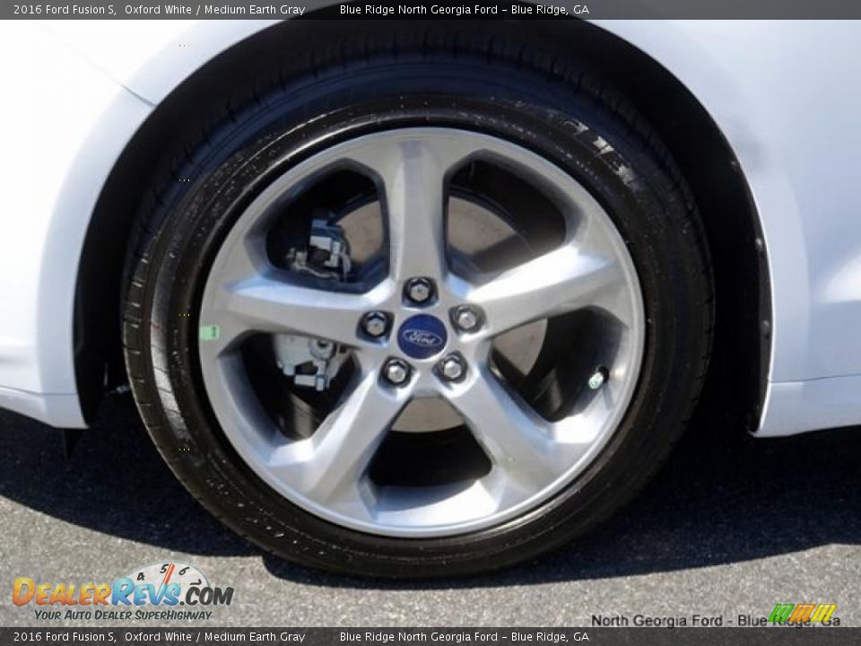 2016 Ford Fusion S Oxford White / Medium Earth Gray Photo #9