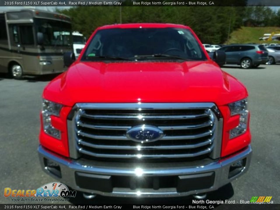 2016 Ford F150 XLT SuperCab 4x4 Race Red / Medium Earth Gray Photo #8