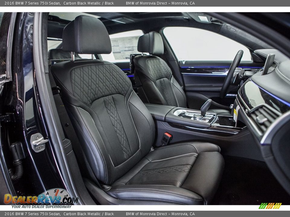 Black Interior - 2016 BMW 7 Series 750i Sedan Photo #2