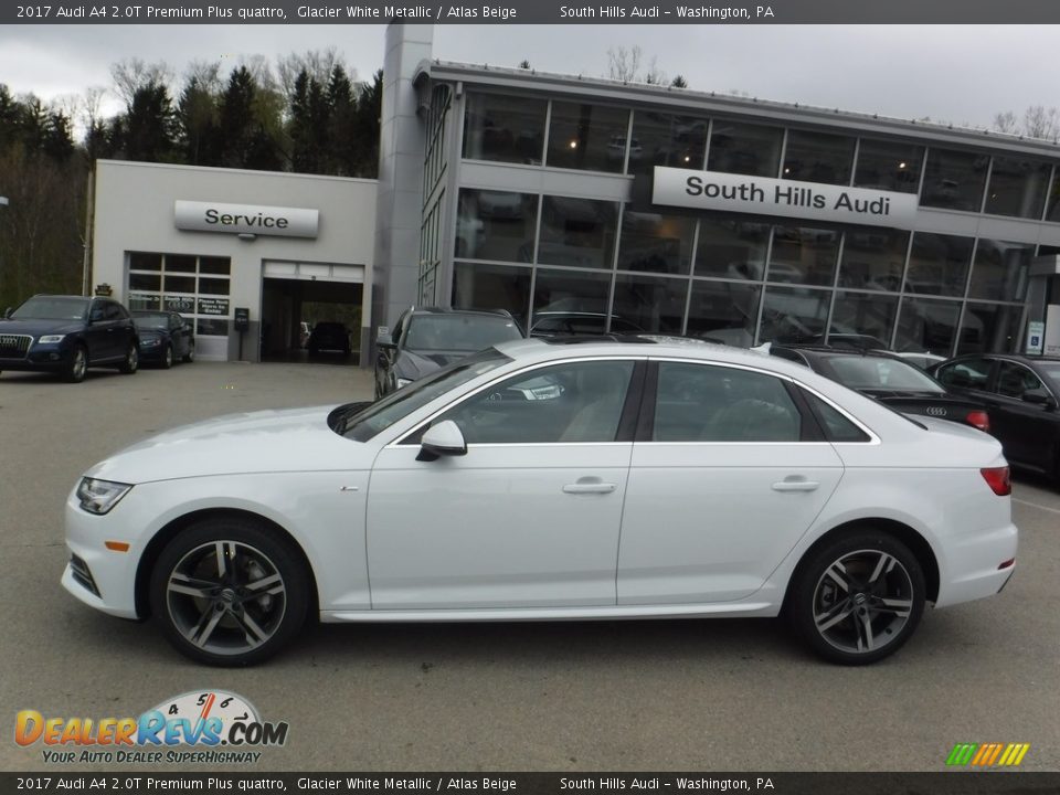 2017 Audi A4 2.0T Premium Plus quattro Glacier White Metallic / Atlas Beige Photo #2