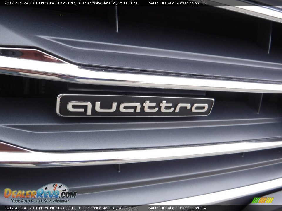 2017 Audi A4 2.0T Premium Plus quattro Glacier White Metallic / Atlas Beige Photo #8