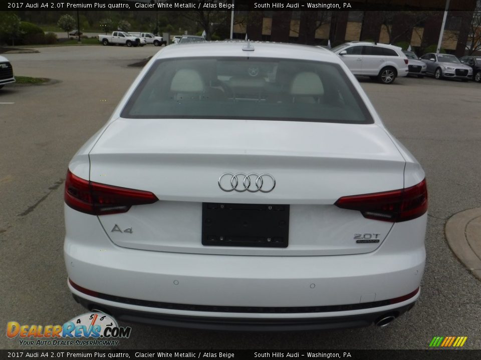 2017 Audi A4 2.0T Premium Plus quattro Glacier White Metallic / Atlas Beige Photo #14