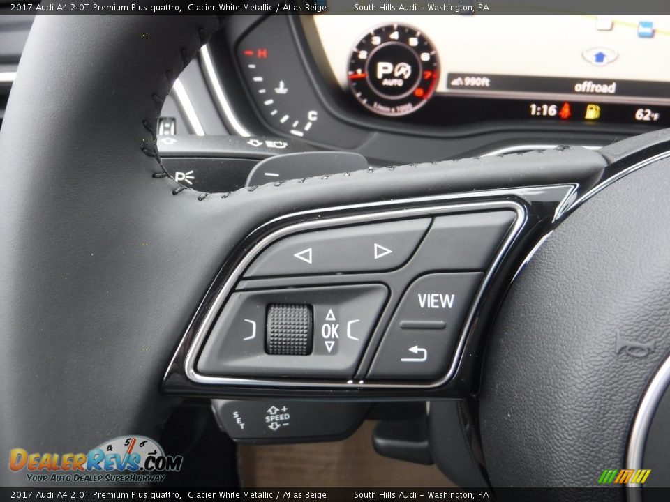 2017 Audi A4 2.0T Premium Plus quattro Glacier White Metallic / Atlas Beige Photo #32
