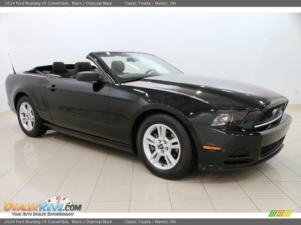 2014 Ford Mustang V6 Convertible Black / Charcoal Black Photo #1
