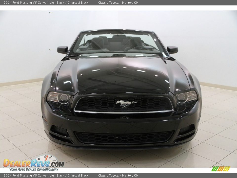 2014 Ford Mustang V6 Convertible Black / Charcoal Black Photo #3