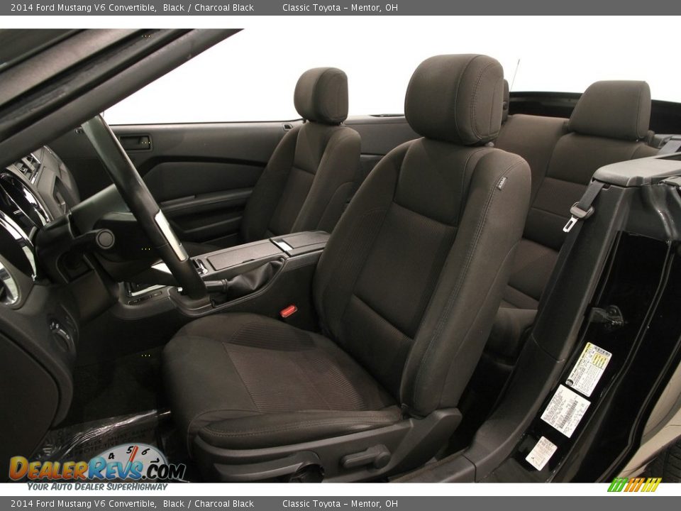 2014 Ford Mustang V6 Convertible Black / Charcoal Black Photo #6