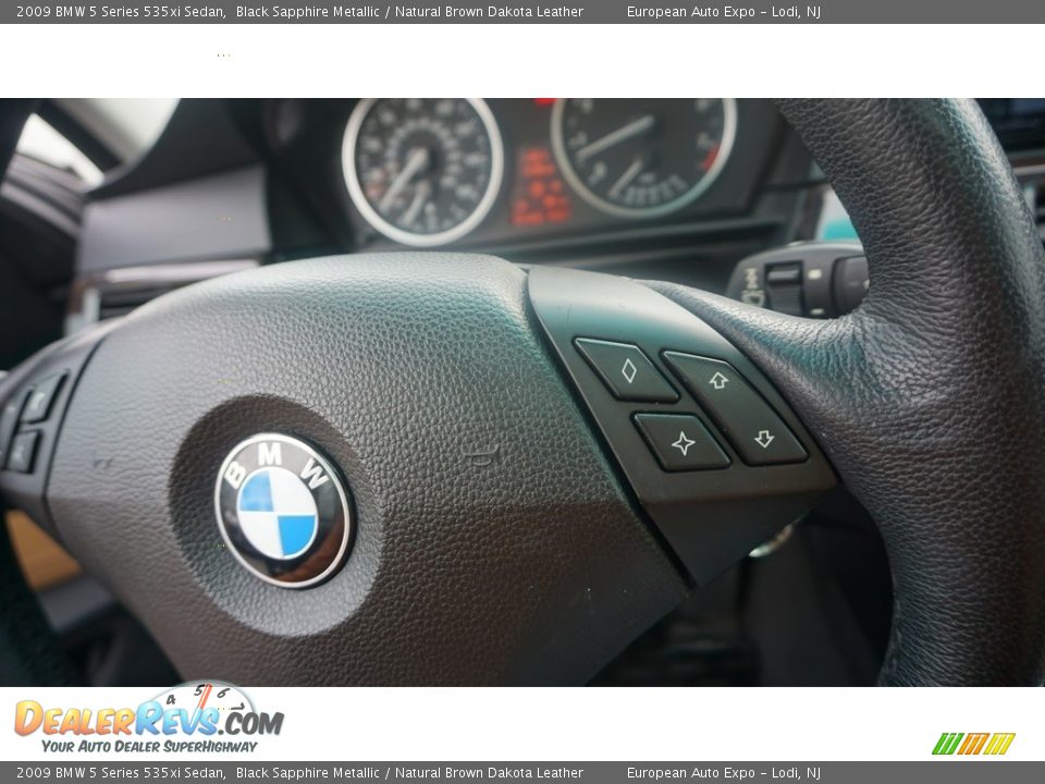 2009 BMW 5 Series 535xi Sedan Black Sapphire Metallic / Natural Brown Dakota Leather Photo #16