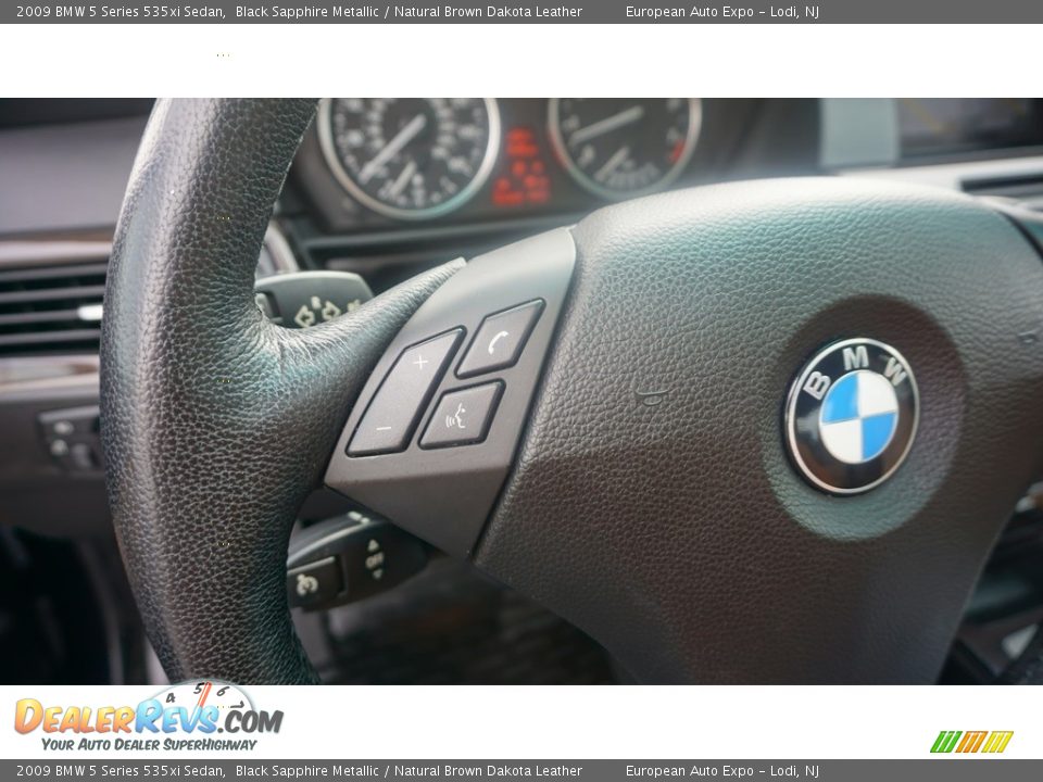 2009 BMW 5 Series 535xi Sedan Black Sapphire Metallic / Natural Brown Dakota Leather Photo #17