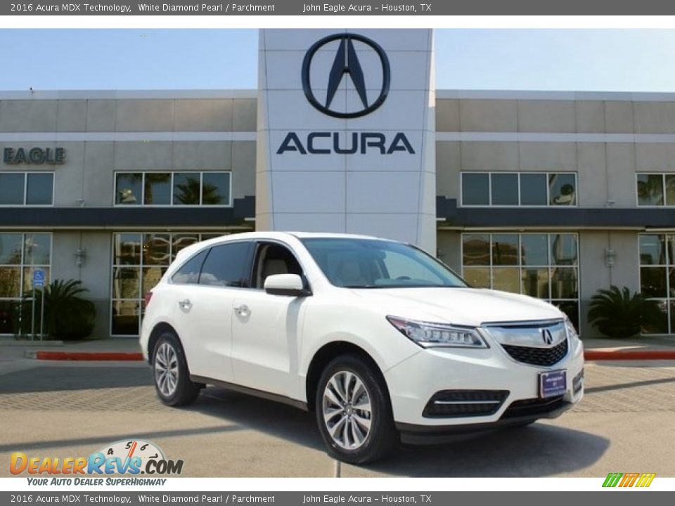 2016 Acura MDX Technology White Diamond Pearl / Parchment Photo #1