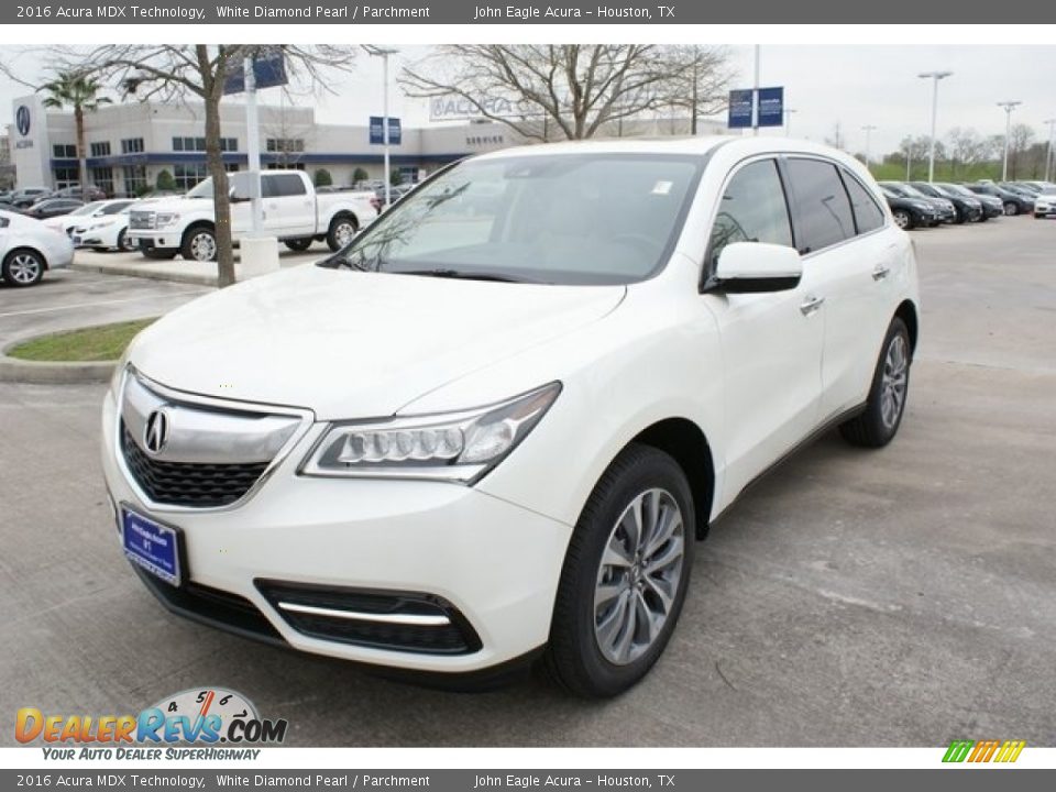 2016 Acura MDX Technology White Diamond Pearl / Parchment Photo #3